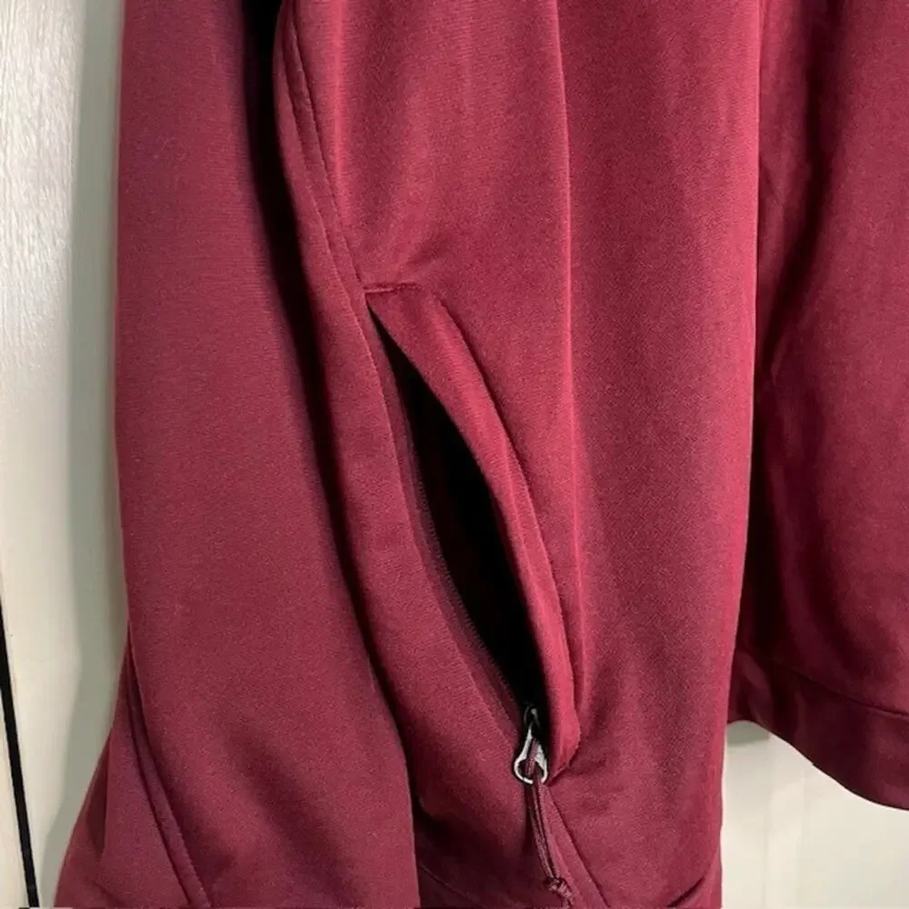 The North Face Burgundy Full-Zip Fleece Jacket Men's XL Soft Warm Outdoor Layer